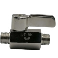 professional manufacture double internal teeth 304/316 stainless steel mini ball valve